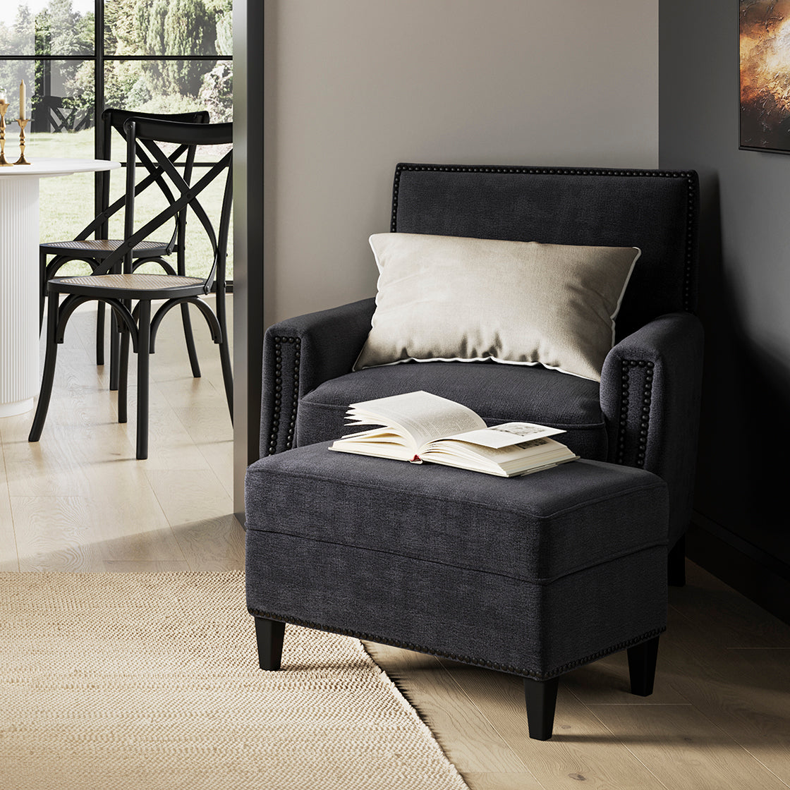 ATTICUS ANTHRACITE CHAIR
