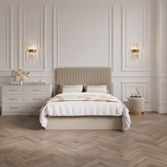 Berlin Beige Tall Double Bed (4 sizes)