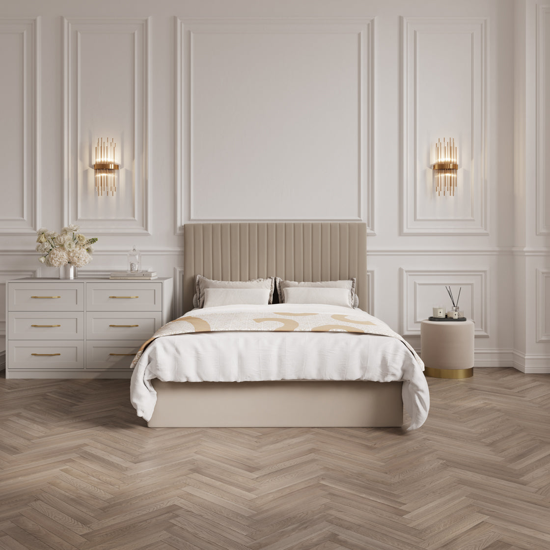 Berlin Beige Tall Double Bed (4 sizes)