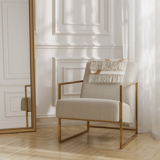 RITZ BEIGE / GOLD CHAIR