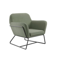 CHARLES ARMCHAIR SAGE VELVET / MATTE BLACK