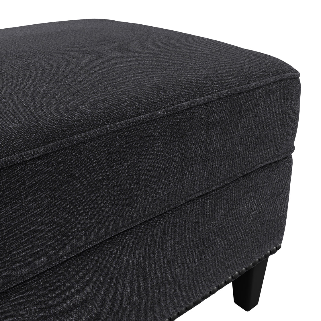 ATTICUS ANTHRACITE FOOTSTOOL
