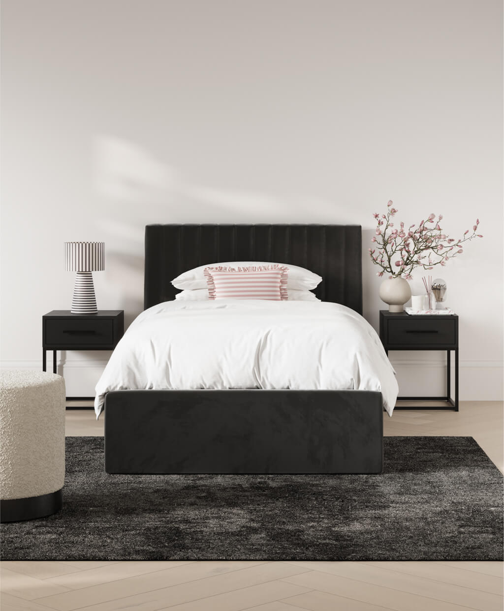 Berlin Black Single Bed (4 sizes)
