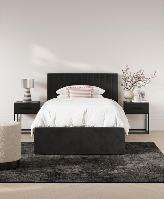 Berlin Black Single Bed (4 sizes)
