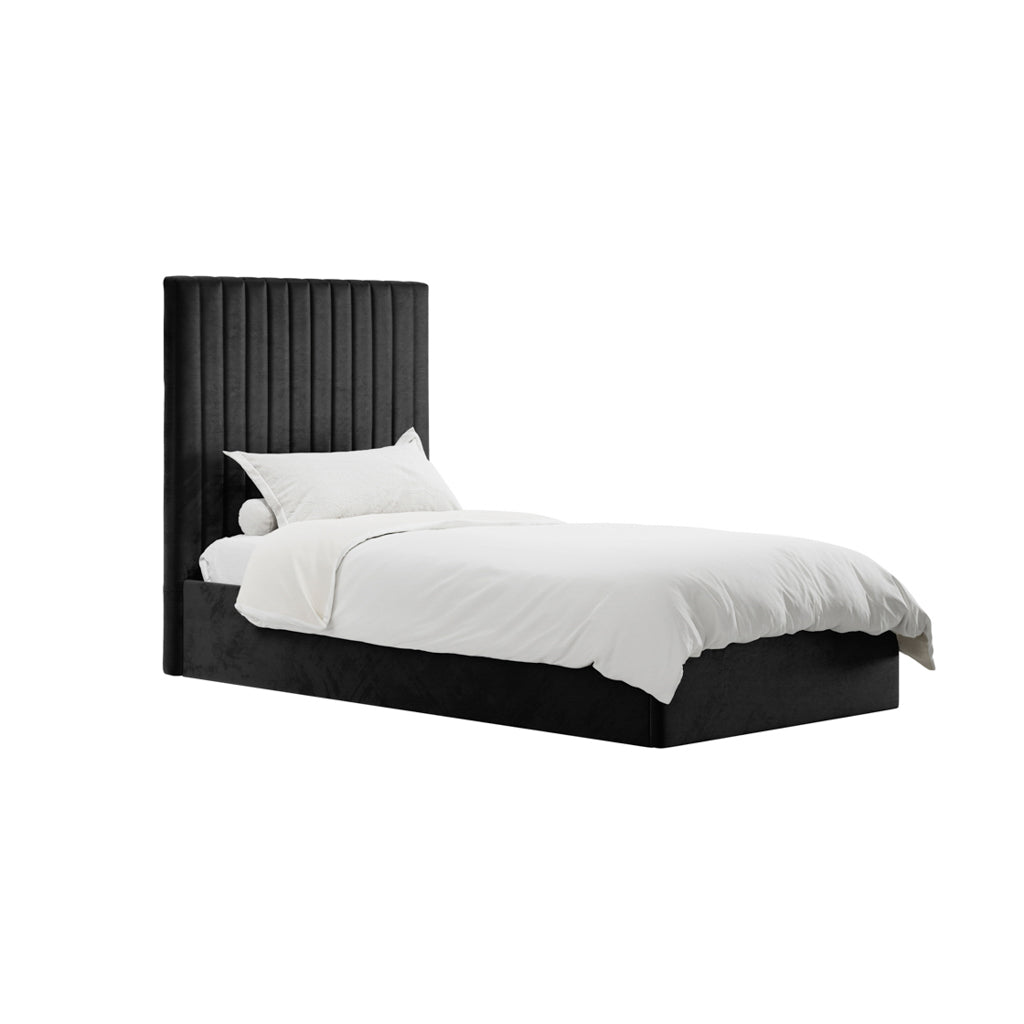Berlin Black Tall Single Bed (4 sizes)