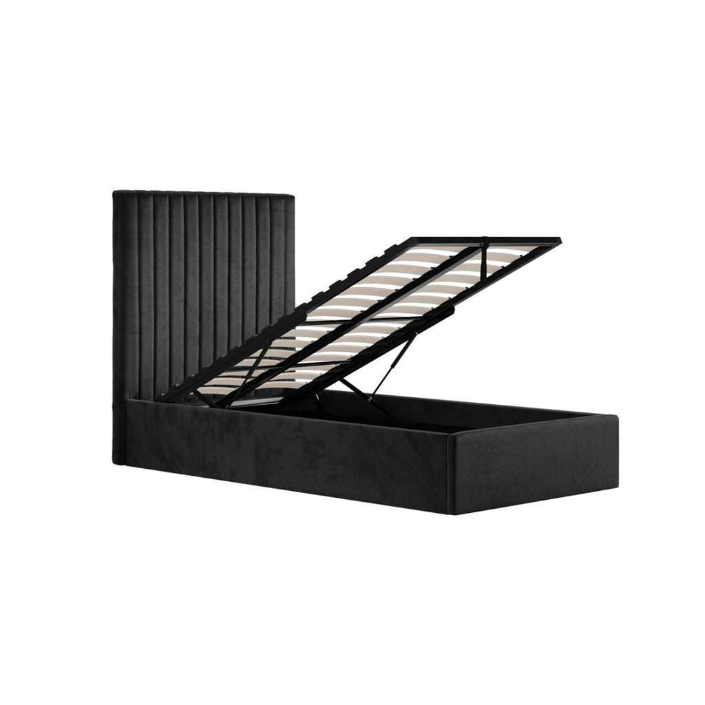 Berlin Black Tall Single Bed (4 sizes)