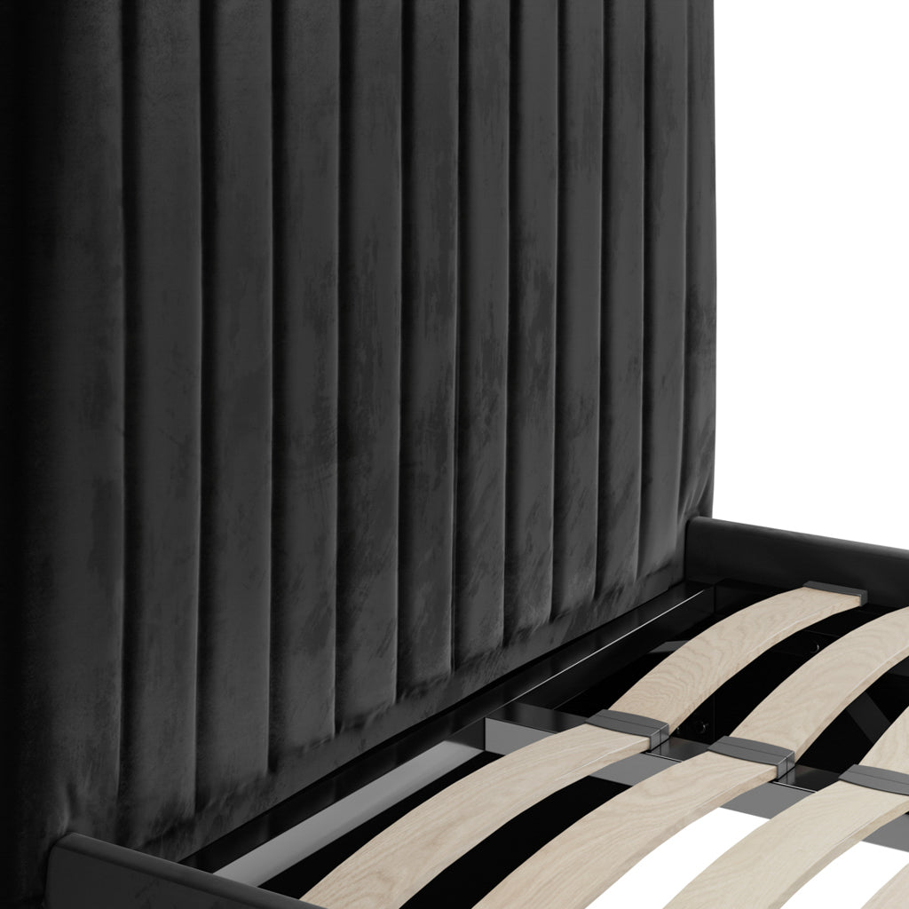 Berlin Black Tall Single Bed (4 sizes)