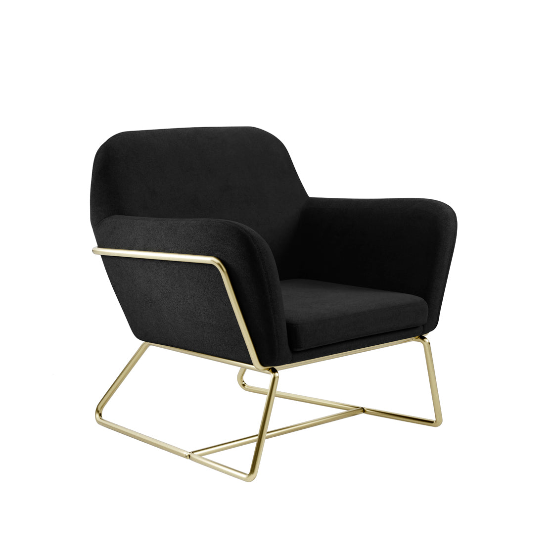 CHARLES ARMCHAIR IVORY BOUCLE / MATTE BLACK