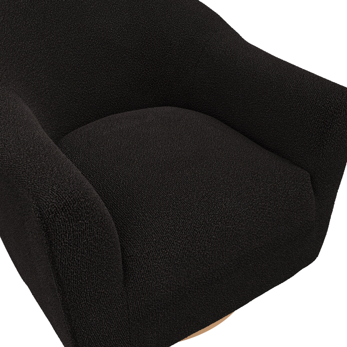 DAPHNE BLACK / NATURAL SWIVEL CHAIR