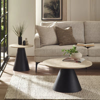 Elgon Travertine Effect Coffee and Lamp Table Set (pre order)