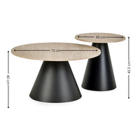 Elgon Travertine Effect Coffee and Lamp Table Set (pre order)