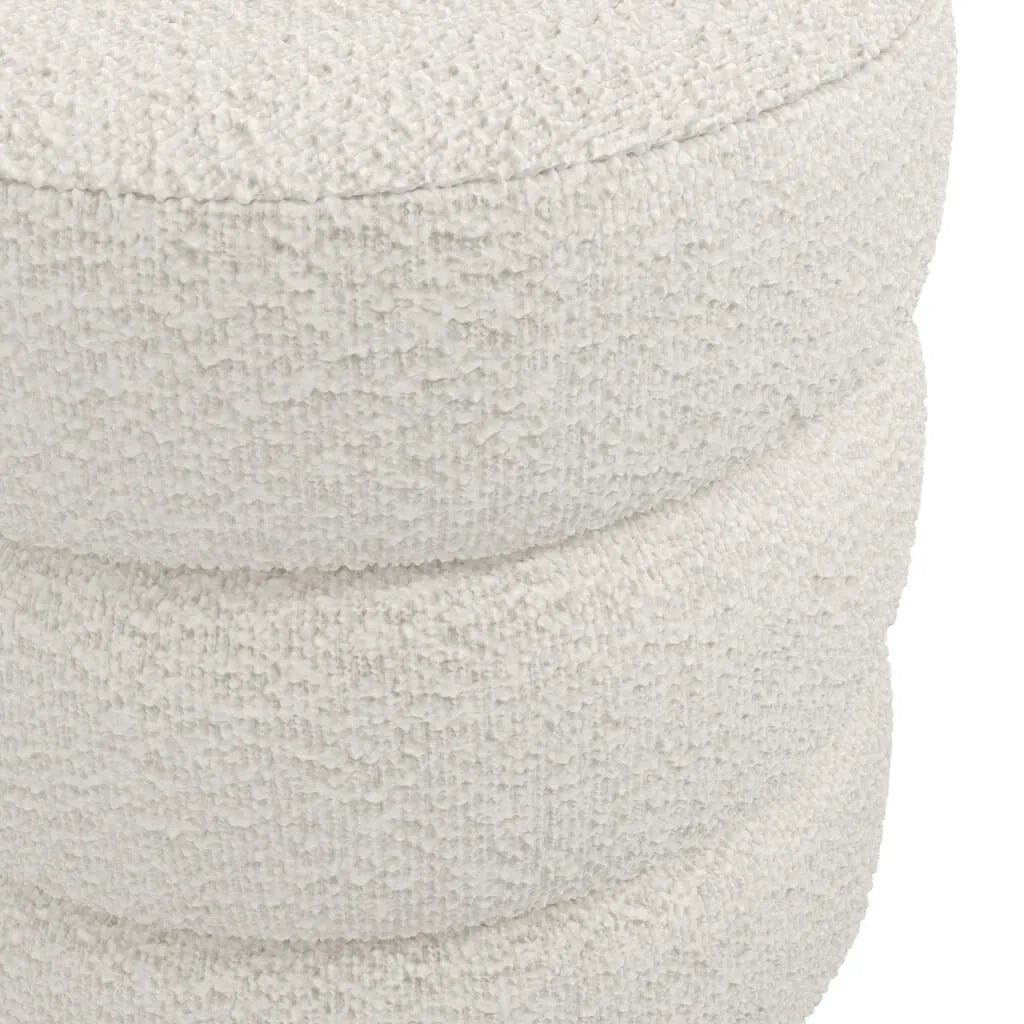EMI IVORY / BLACK POUFFE