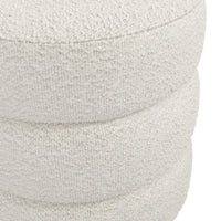 EMI IVORY / BLACK POUFFE