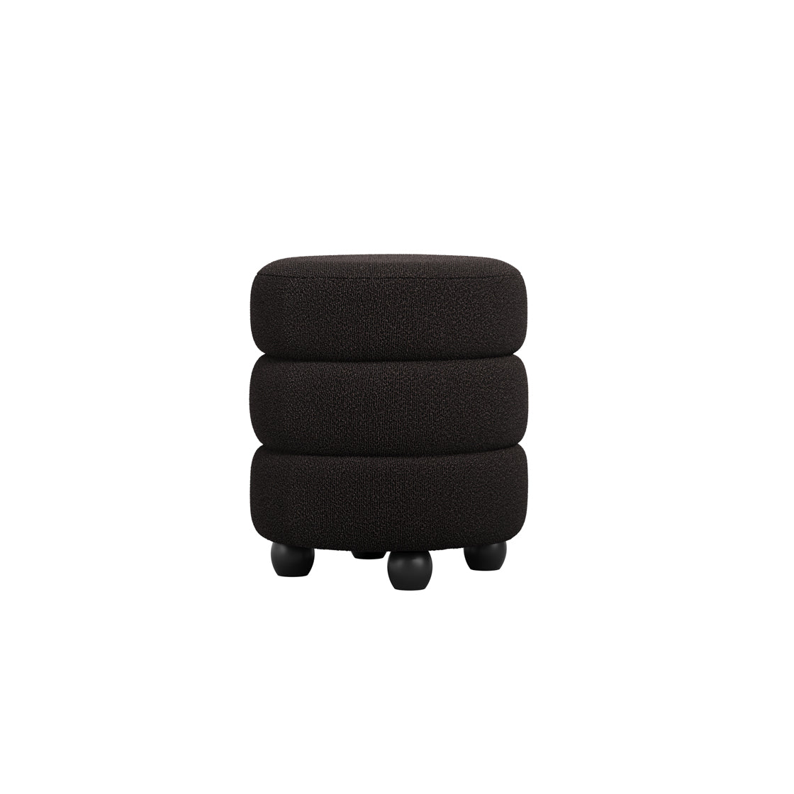 Emi Black Pouffe