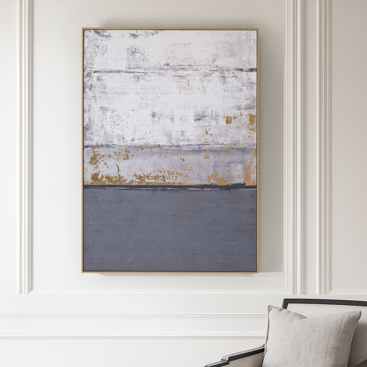 Astratto Grey and Gold Foil Wall Art