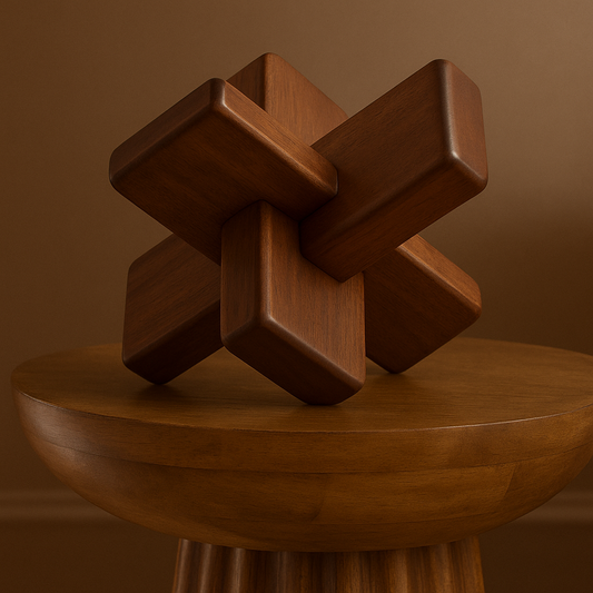 Cato Brown Wood Sculpture
