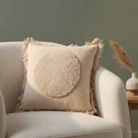 Centric Cushion Circle Beige 45x45x3cm
