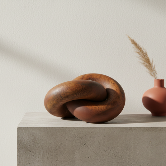 Cato Brown Wood Knot Decor