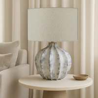 Darcy Antique White Flute Lamp