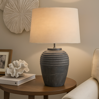 Amalfi Grey Stone Carved Lamp