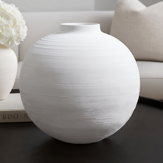 Tiber Matt White Ceramic Vase