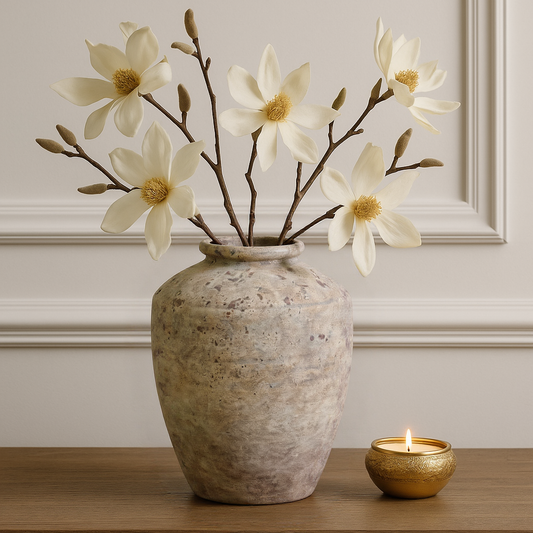 Deruta Large Mottled Vase