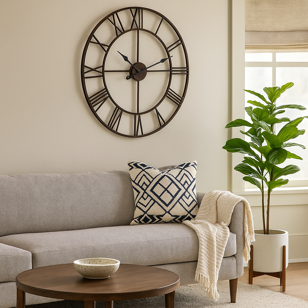 Bronze Skeleton Wall Clock