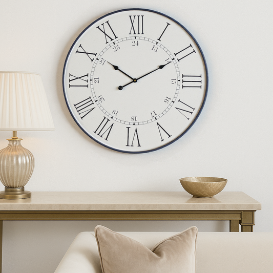 Large Embossed Station Clock