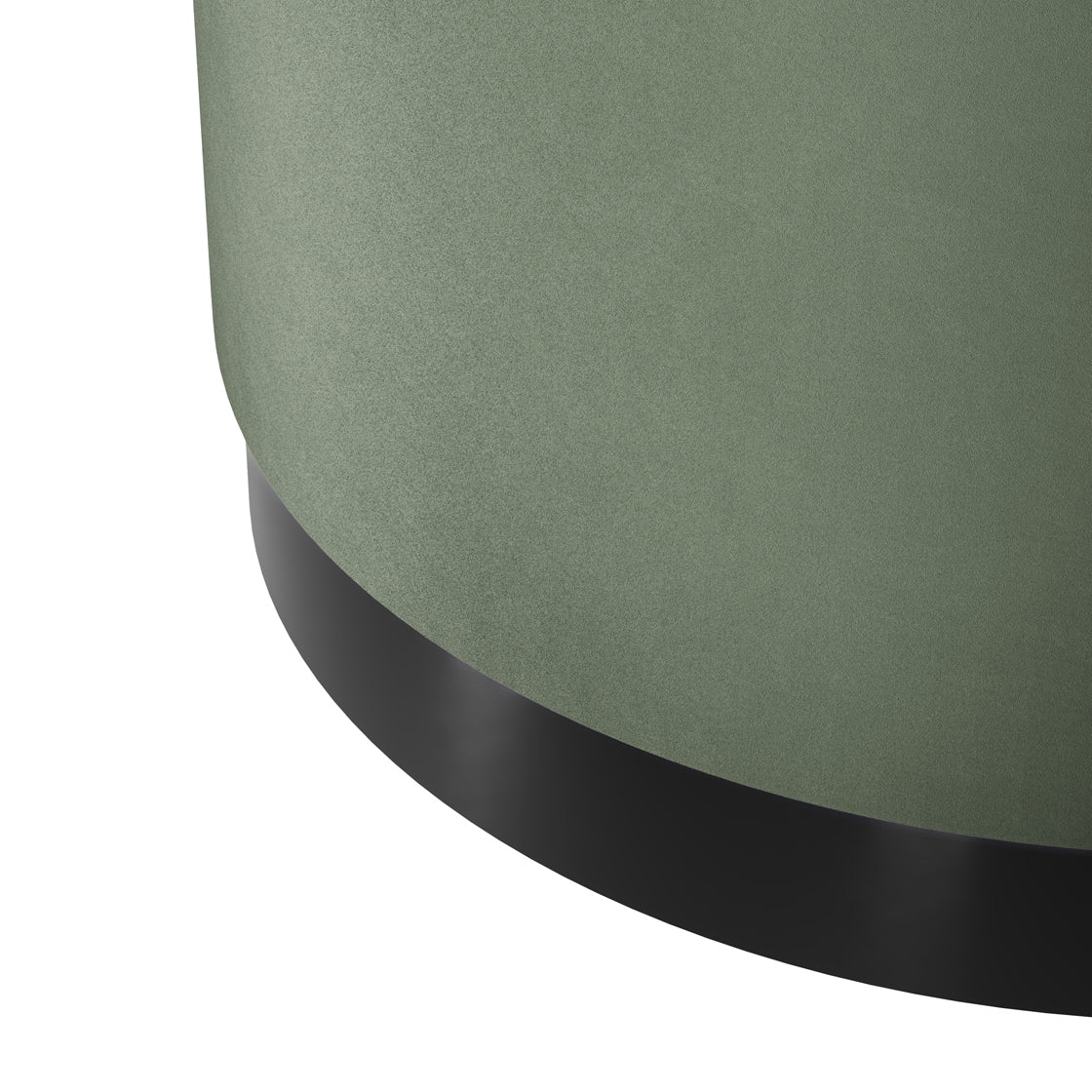 LARA POUFFE SAGE VELVET / MATTE BLACK LARGE