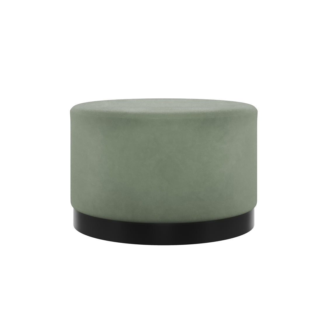 LARA POUFFE SAGE VELVET / MATTE BLACK LARGE