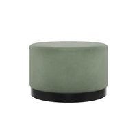 LARA POUFFE SAGE VELVET / MATTE BLACK LARGE
