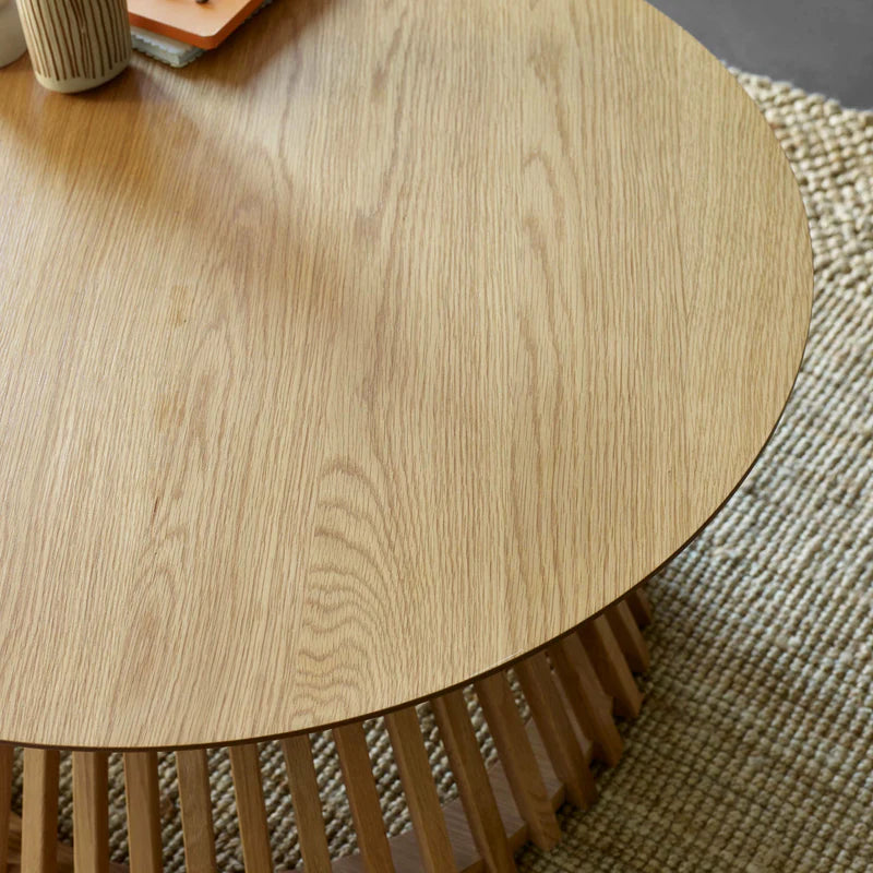 Ollie Round Light Brown Coffee Table