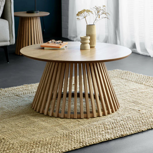 Ollie Round Light Brown Coffee Table