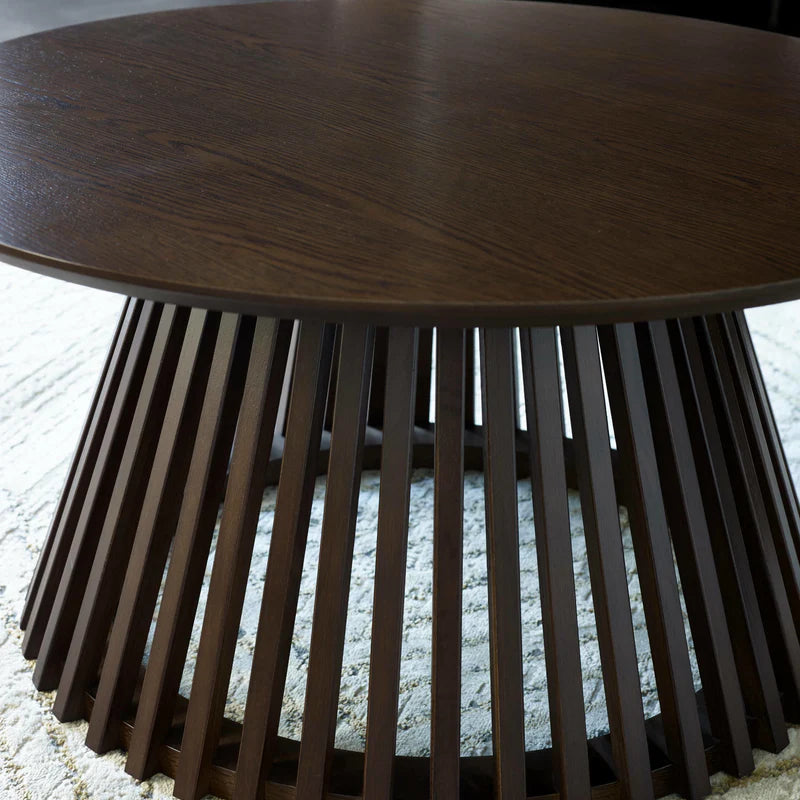 Ollie Round Dark Brown Coffee Table