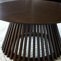 Ollie Round Dark Brown Coffee Table