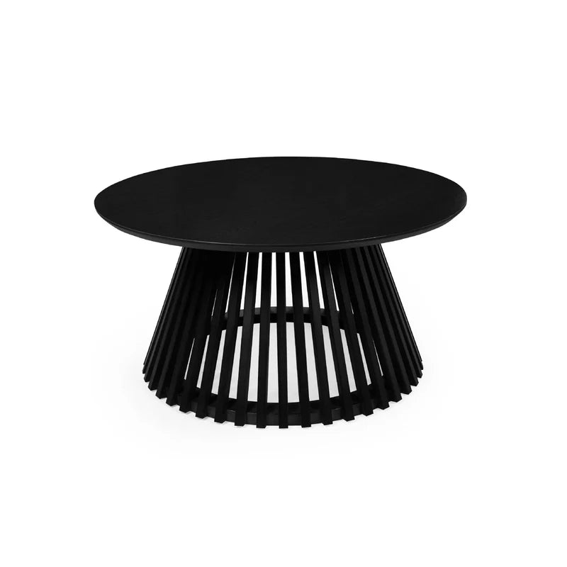 Ollie Round Black Coffee Table