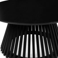 Ollie Round Black Coffee Table