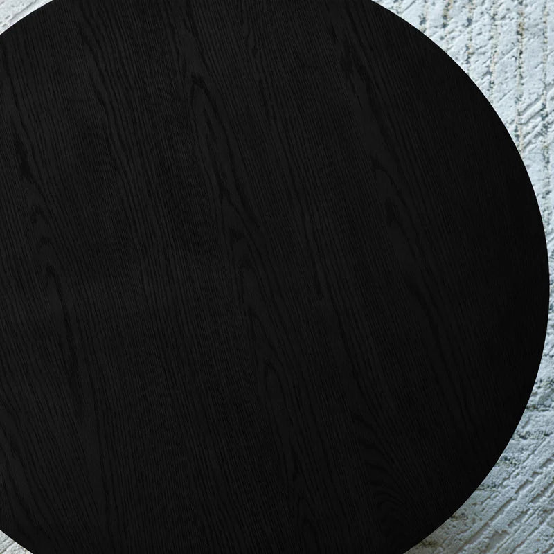 Ollie Round Black Coffee Table