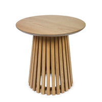 Ollie Round Light Brown Lamp Table