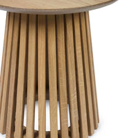 Ollie Round Light Brown Lamp Table