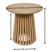 Ollie Round Light Brown Lamp Table