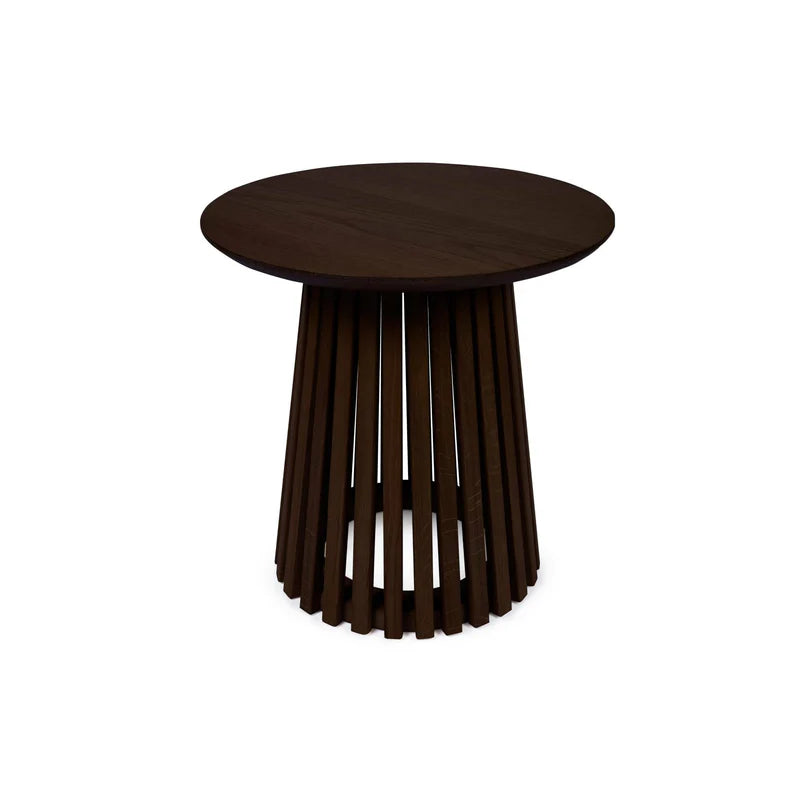 Ollie Round Dark Brown Lamp Table