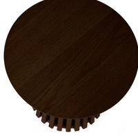 Ollie Round Dark Brown Lamp Table