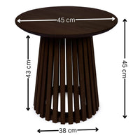 Ollie Round Dark Brown Lamp Table