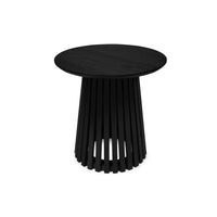 Ollie Round  Black Lamp Table