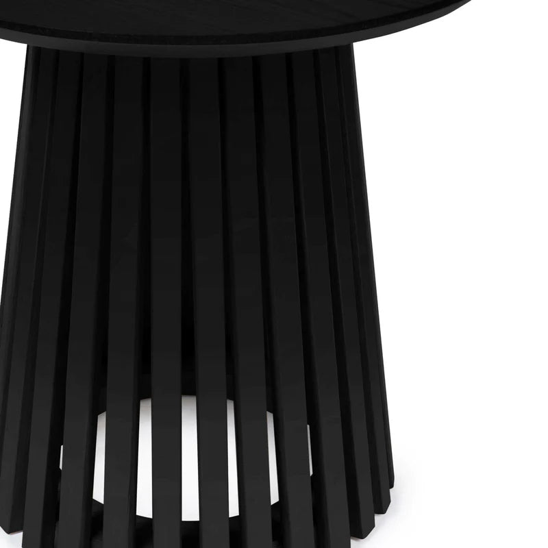 Ollie Round  Black Lamp Table