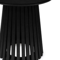 Ollie Round  Black Lamp Table