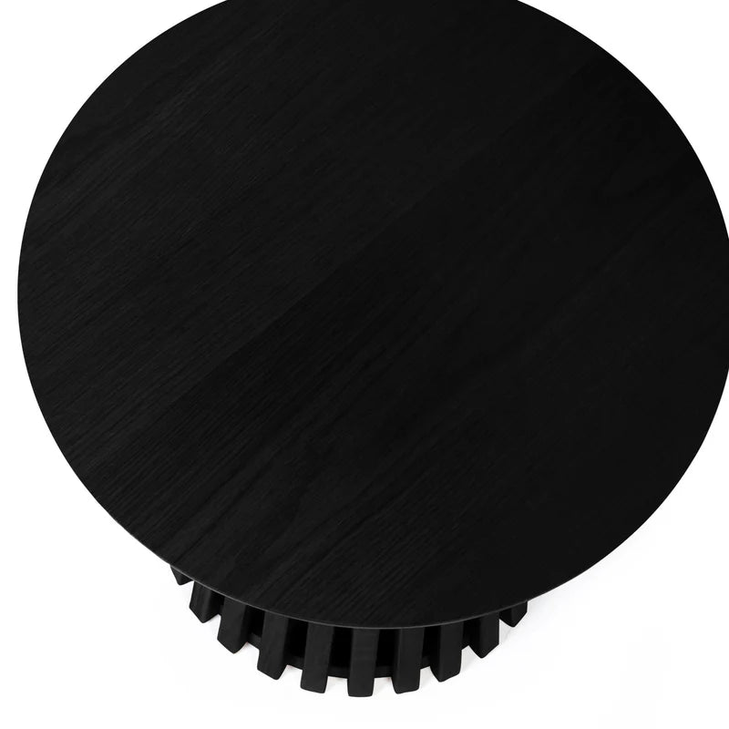Ollie Round  Black Lamp Table