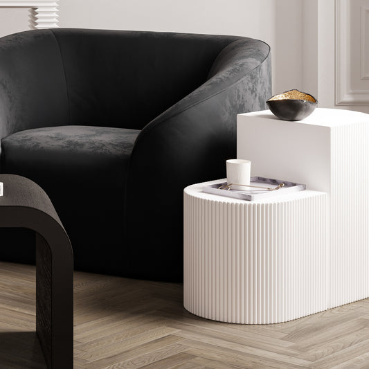 REED WHITE SIDE TABLE (2 PACKS)