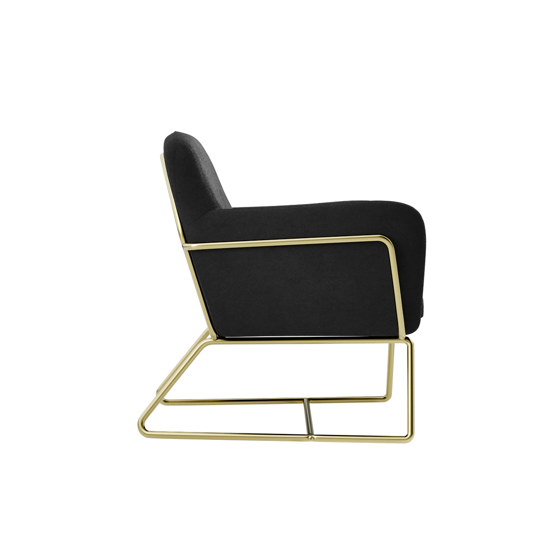 CHARLES ARMCHAIR IVORY BOUCLE / MATTE BLACK